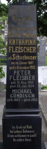 Fleischer Peter 1862-1934 Schachinger Kath 1867-1915 Grabstein